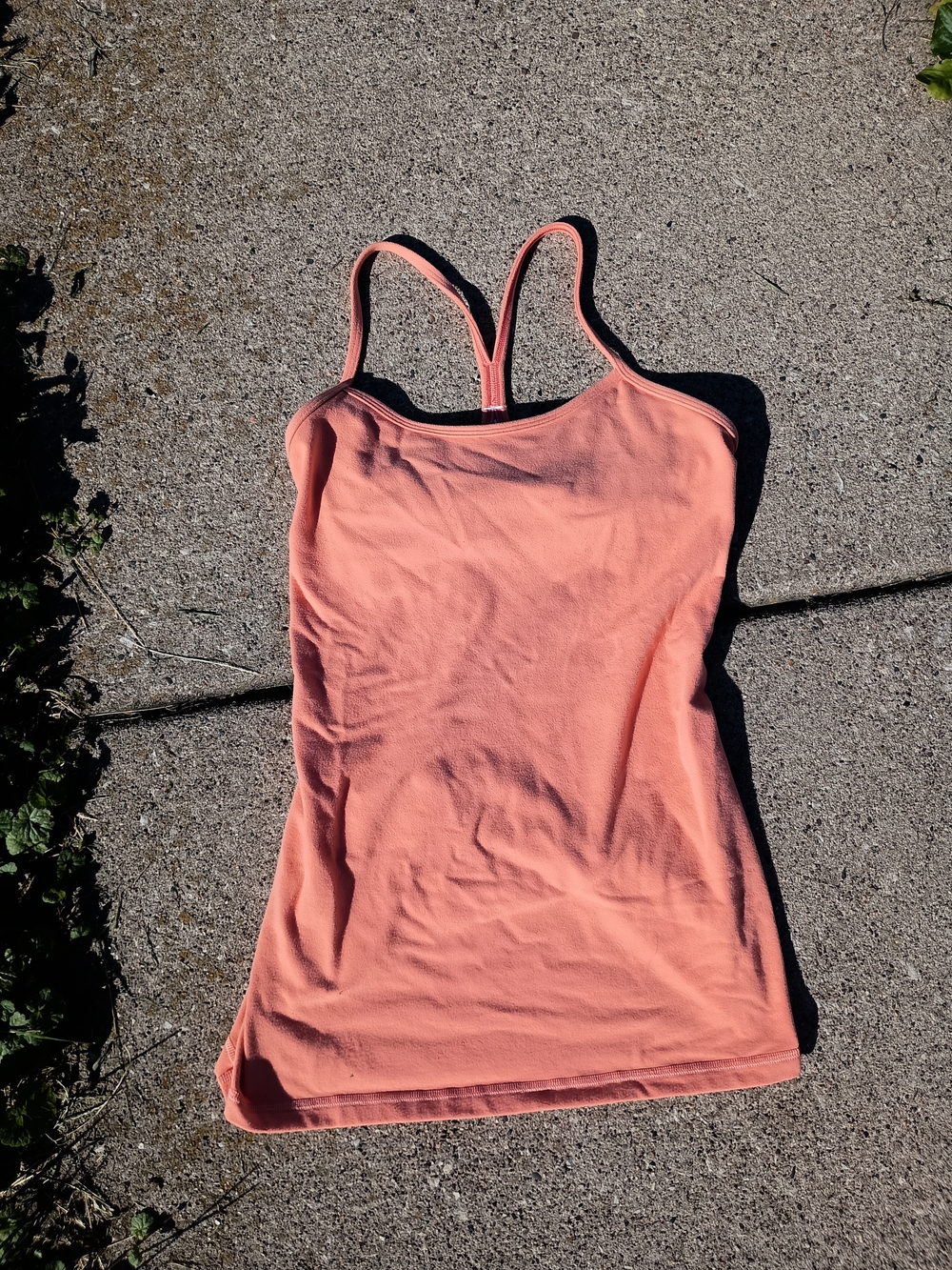 Lululemon Coralish Orange Power Y Tank Top